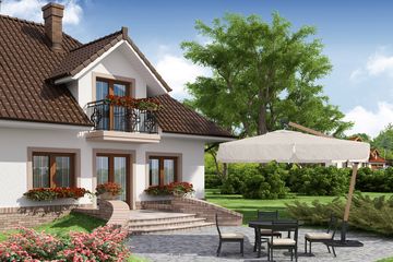  Projekt domu Diogenes 2 (WRW1129) - projekt domu parterowego z poddaszem - Zdjęcie 2