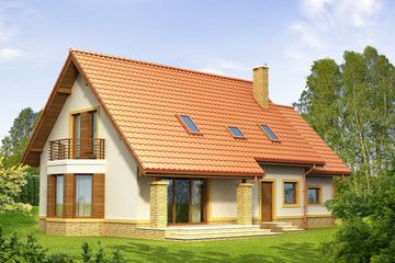  Projekt domu Mango (WOF1013) - projekt domu parterowego z poddaszem - Zdjęcie 2