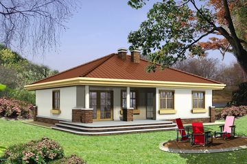  Projekt domu Słowik bez garażu [B] (WRF1135) - projekt domu parterowego - Zdjęcie 2