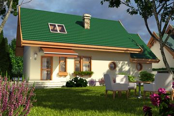  Projekt domu Sójka III z garażem 1-st. [A] (WRF1138) - projekt domu parterowego z poddaszem - Zdjęcie 2