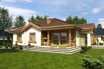  Projekt domu Sroka II z garażem 1-st. [A] (WRF1141) - projekt domu parterowego - Zdjęcie 2