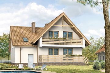  Projekt domu Śnieżynka 3 (BSA1438) - projekt domu parterowego z poddaszem - Zdjęcie 2