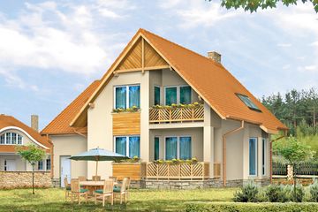  Projekt domu Śnieżynka 2 (BSA1446) - projekt domu parterowego z poddaszem - Zdjęcie 2