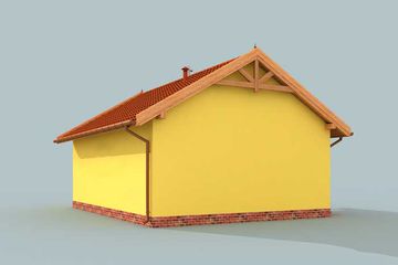  Projekt garażu G264 garaż jednostanowiskowy z pomieszczeniem gospodarczym i werandą (SLN1337) - projekt garażu parterowego - Zdjęcie 2