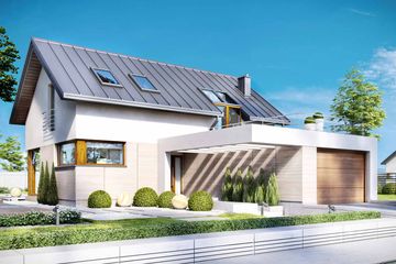  Projekt domu HomeKoncept-18 (KRX1018) - projekt domu parterowego z poddaszem - Zdjęcie 2