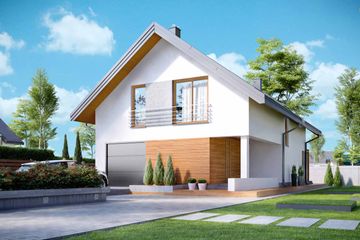  Projekt domu HomeKoncept-20 (KRX1020) - projekt domu parterowego z poddaszem - Zdjęcie 2