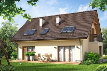  Projekt domu w Arizonie (KRN1049) - projekt domu parterowego z poddaszem - Zdjęcie 2