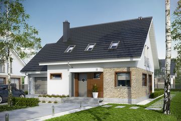  Projekt domu Pedro G1 energo (WRC2427) - projekt domu parterowego z poddaszem - Zdjęcie 2