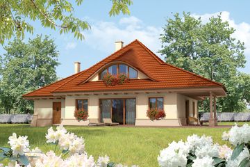  Projekt domu Petra G2 (WRC1697) - projekt domu parterowego z poddaszem - Zdjęcie 2