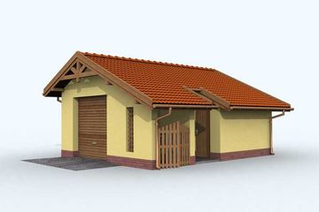  Projekt garażu G100 (SLN1193) - projekt garażu parterowego - Zdjęcie 2