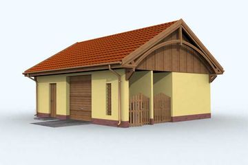  Projekt garażu G106 (SLN1199) - projekt garażu parterowego - Zdjęcie 2