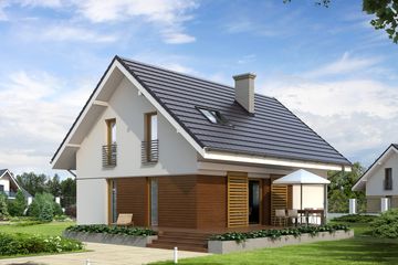  Projekt domu Anka 2 (BSA1660) - projekt domu parterowego z poddaszem - Zdjęcie 2