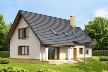  Projekt domu Marcello 2 (WOF1014) - projekt domu parterowego z poddaszem - Zdjęcie 2