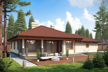  Projekt domu Szczygieł z garażem 2-st. [A] (WRF1143) - projekt domu parterowego - Zdjęcie 2