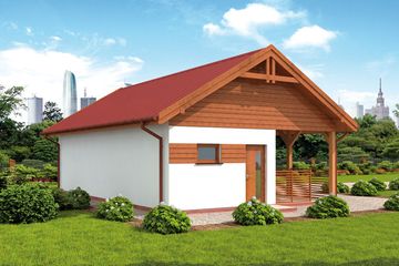  Projekt budynku gospodarczego G314 budynek gospodarczy (SLN2129) - projekt budynku parterowego - Zdjęcie 2