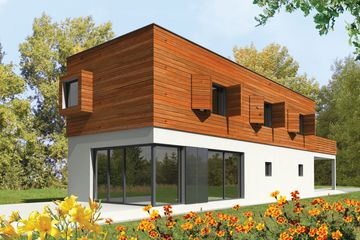 Projekt domu Horizon (z wiatą) (WRC1757) - projekt domu z pełnym piętrem - Zdjęcie 2