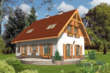  Projekt domu Iskierka G1 (WRC1763) - projekt domu parterowego z poddaszem - Zdjęcie 2
