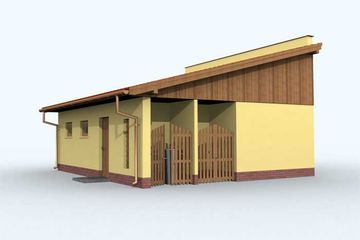  Projekt garażu G110 garaż dwustanowiskowy (SLN1203) - projekt garażu parterowego - Zdjęcie 2