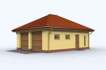  Projekt garażu G111 (SLN1204) - projekt garażu parterowego - Zdjęcie 2