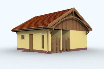  Projekt budynku gospodarczego G112 Budynek Gospodarczy (SLN1205) - projekt budynku parterowego - Zdjęcie 2