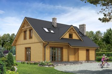  Projekt domu Dudek 2 dr-S (BSA1669) - projekt domu parterowego z poddaszem - Zdjęcie 2