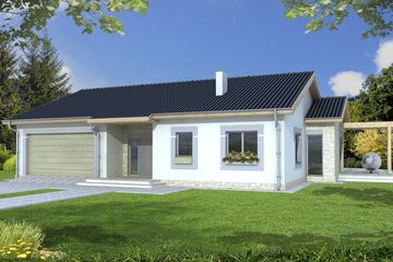  Projekt domu Agat paliwo stałe wersja B dach 32st. (WRD1629) - projekt domu parterowego - Zdjęcie 2