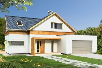  Projekt domu Aleksandra Klasyk B 2-garaże (WRD1631) - projekt domu parterowego z poddaszem - Zdjęcie 2