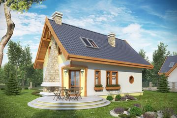  Projekt domu Sójka bez garażu [B] (WRF1284) - projekt domu parterowego z poddaszem - Zdjęcie 2