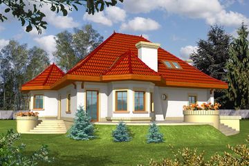  Projekt domu Esmeralda (duża) G2 (WRC2364) - projekt domu parterowego z poddaszem - Zdjęcie 2