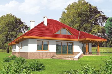  Projekt domu Jacek G1 (WRC2365) - projekt domu parterowego z poddaszem - Zdjęcie 2