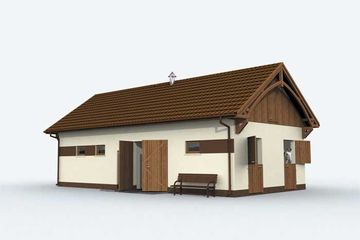  Projekt stajni S15 stajnia dla koni - 2 boksy (SLN1093) - projekt stajni parterowego - Zdjęcie 2