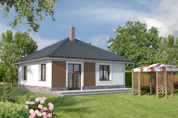 Projekt domu letniskowego Roseville LMW12 (WRB1317) - projekt domu parterowego - Zdjęcie 2