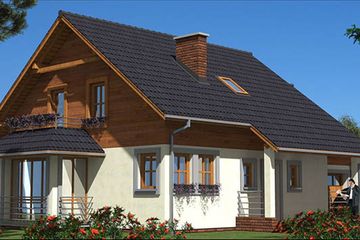  Projekt domu L-1 Dom tradycyjny (BBD1000) - projekt domu parterowego z poddaszem - Zdjęcie 2