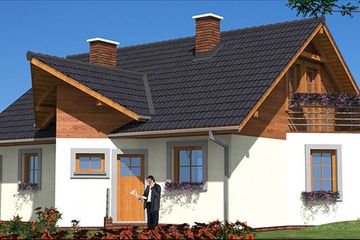 Projekt domu L-3 Dom tradycyjny (BBD1001) - projekt domu parterowego z poddaszem - Zdjęcie 2