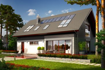  Projekt domu Benjamin G1 energo (WRC2394) - projekt domu parterowego z poddaszem - Zdjęcie 2