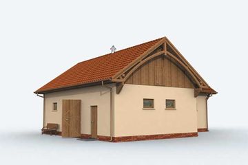  Projekt stajni S16 Stajnia dla koni - 4 boksy (SLN1094) - projekt stajni parterowego - Zdjęcie 2