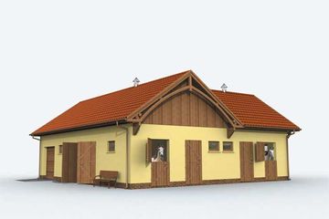  Projekt stajni S18 stajnia dla koni - 4 boksy (SLN1096) - projekt stajni parterowego - Zdjęcie 2