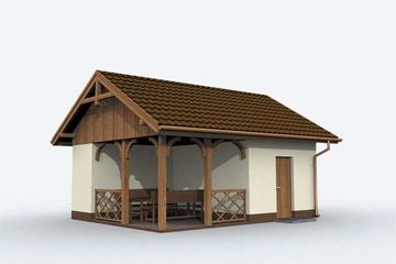  Projekt budynku gospodarczego G150 budynek gospodarczy (SLN1213) - projekt budynku parterowego - Zdjęcie 2