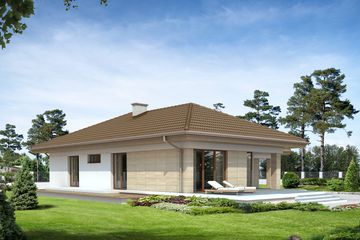  Projekt domu Neptun 7 (BSA1677) - projekt domu parterowego - Zdjęcie 2