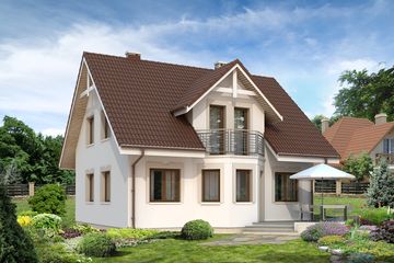  Projekt domu Pliszka 2 dr-T (BSA1679) - projekt domu parterowego z poddaszem - Zdjęcie 2