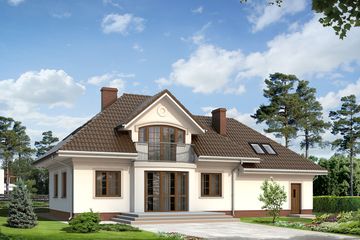  Projekt domu Szafran 5 (BSA1681) - projekt domu parterowego z poddaszem - Zdjęcie 2