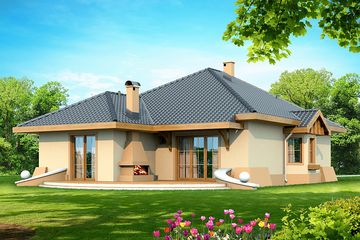  Projekt domu Verona (WOK1012) - projekt domu parterowego - Zdjęcie 2
