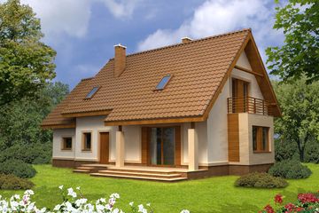  Projekt domu Amaretto 2 (WOF1006) - projekt domu parterowego z poddaszem - Zdjęcie 2