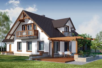  Projekt domu Tymon N (WRW1097) - projekt domu parterowego z poddaszem - Zdjęcie 2