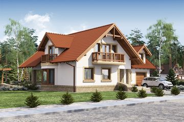  Projekt domu Kaspian (WRW1098) - projekt domu parterowego z poddaszem - Zdjęcie 2