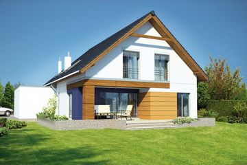 Projekt domu Garda DCP310 - parterowy z poddaszem dom o powierzchni 156,53 m², dach dwuspadowy - ujęcie 2