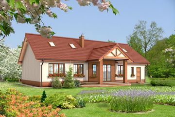  Projekt domu Praga II LMB24a (WRB1342) - projekt domu parterowego - Zdjęcie 2