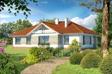  Projekt domu Nashville LMB45 (WRB1343) - projekt domu parterowego - Zdjęcie 2