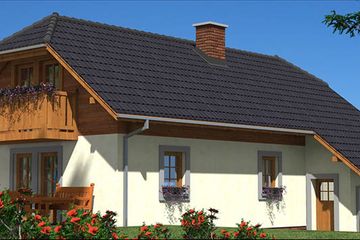  Projekt domu L-22 Dom tradycyjny (BBD1027) - projekt domu parterowego z poddaszem - Zdjęcie 2