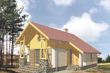  Projekt domu Atol (KSA1263) - projekt domu parterowego z poddaszem - Zdjęcie 2